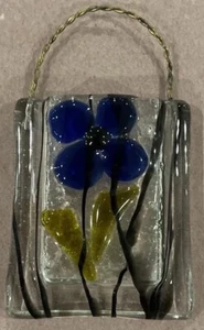 Fused Art Glass Window Pocket/Vase Latta’s Newport OR Multicolored - Picture 1 of 5