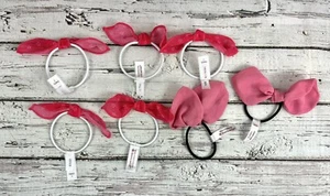 Menge 7 American Girl Puppe rosa Haarschleife Laden exklusive Krawatten Pferdeschwanz Halter - Bild 1 von 4