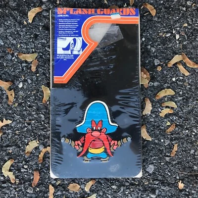 NOS Plasticolor Car Mud Flaps Yosemite Sam Vintage 70s Deadstock Molded Rubber - Image 1 of 4