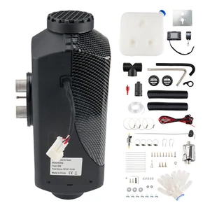 5KW 12V Diesel Air Heater For Car Truck RV BUS 10L Tank Remote Control Black - Picture 1 of 10