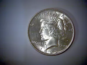 1922-P DOLLARO ARGENTO PACE STATI UNITI, .77344 ONCIA DI ARGENTO PURO - Foto 1 di 2
