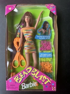 1997 Bead Blast Barbie Doll 18890 Mattel Beads Rainbow Dress NEW Vintage - Picture 1 of 3