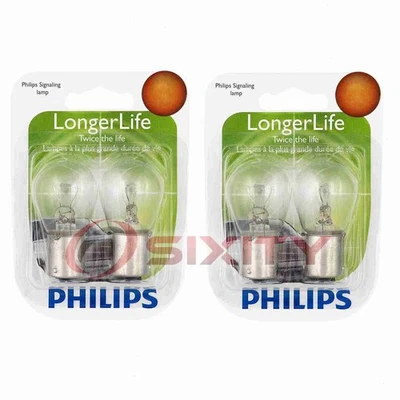 2 pc Philips Back Up Light Bulbs for Pontiac 6000 Acadian Astre Beaumont rb - Image 1 of 4