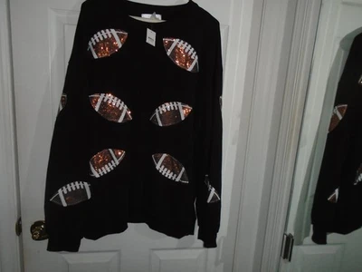 Sudadera de fútbol Top It Off lentejuelas talla M/L nueva con etiquetas Foto 1 de 2