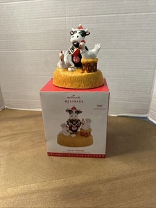 MOO-EY WEIHNACHTEN PUNZE ORNAMENT 2016 KUH HÜHNER BAUERNHOF BAND funktioniert - Bild 1 von 9