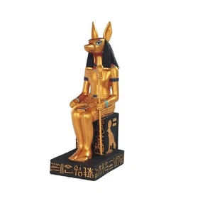 9.75" H Egyptian Deity Anubis Ancient Egyptian God of The Dead Black and Gold... - Picture 1 of 1