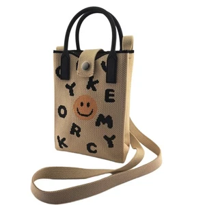 Spacieux Portefeuille Téléphone Portable Tricoté Petit Sac à Main Téléphone avec Bandoulière Suita... - Photo 1 sur 9