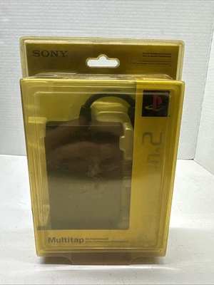 NEW Sony PlayStation 2 PS2 Multitap 4 Player Adapter Sealed Official Yellowed - Image 1 of 4