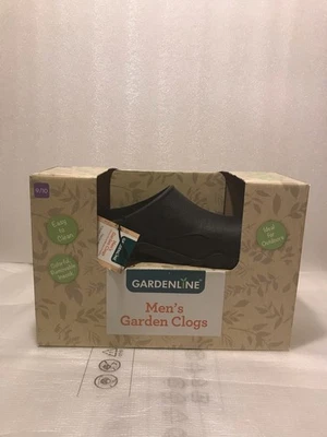 Новый! Мужские садовые сабо Gardenline со съемной вставкой, черные - размер: 9/10 - Изображение 1 из 3