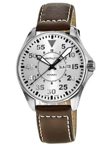 Hamilton Khaki Pilot Quartz Mens Watch - H64611555 - Picture 1 of 3