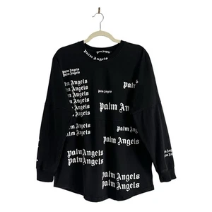 Palm Angels Ultra Logo Langarm T-Shirt Grafikdruck Rundhals Gr. Large - Bild 1 von 16