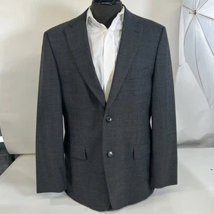 Hugo Boss Blazer Mens 40R Gray Wool Sport Coat Jacket Classic Formal Suit Dressy - Picture 1 of 19