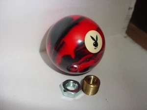 PLAYBOY  Marbled  Red & Black   #3  Custom Shift Knob  2 1/4"  Car, Truck - Picture 1 of 2