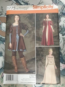 New/Uncut Simplicity #1773 H5 HUNTRESS/DAMSEL/QUEEN COSTUME SZ 6-14 - Picture 1 of 6