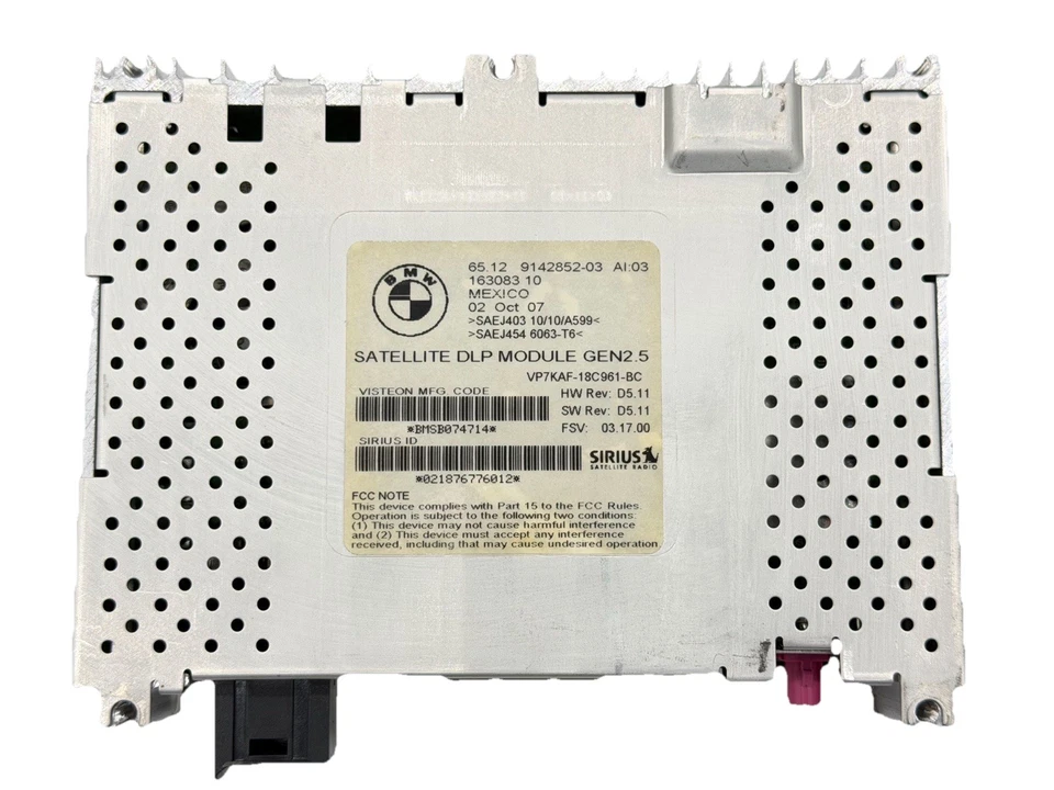 BMW 1 3 5 6 7 X5 X6 Z4 series SATELLITE DLP RADIO MODULE GEN2.5 SIRIUS 9142852 - Image 1 of 4