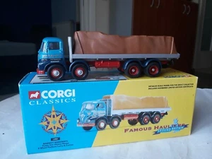 1/50 CORGI FODEN S21 MICKEY MOUSE 8 WHEEL PLATFORM LORRY & CANVAS BASSETT - Picture 1 of 12
