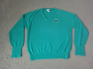 Vintage Wilson Golf Sweater Mens Large Blue Made in USA V Neck Soft Golfing - Picture 1 of 12