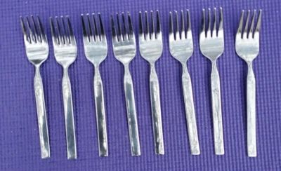 8-Splendide SPL10 Stainless SALAD FORKS 6 1/2" - Image 1 of 4
