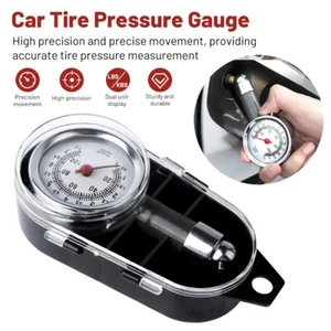 PROFESSIONAL CAR TYRE PRESSURE GAUGE AIR MEASUREMENT PSI/BAR RELEASE BUTTON - Picture 1 of 16