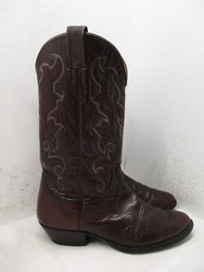 Botas de Vaquero Nocona Negras Cereza Suave Cuero Avestruz Hombres Talla 10 2E Estilo 86063 - Imagen 1 de 13