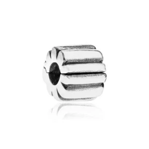 Genuine Pandora Charm Sterling Silver Ribbed Fixed Clip 790163 - Bild 1 von 1
