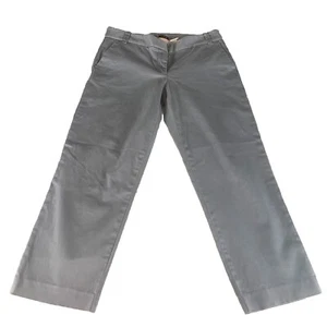 J. Crew-Hose Damen 4 grau Cropped-Hosen 100 % Baumwolle Twill niedriger Bund gerades Bein - Bild 1 von 10