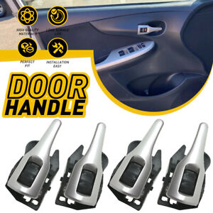 Interior Door Handle For 2009-2013 Corolla Toyota Matrix Set of 4 bLACK Plastic