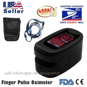 2024 NEU LED Fingerspitze Pulsoximeter Spo2 Monitor CONTEC CMS50M schwarz - USA Versand - Bild 1 von 10