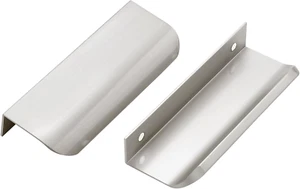 1 Pack Cabinet Handles Finger Edge Pulls 102Mm/4 Inch Silver Drawer Edge Pulls B - Picture 1 of 9