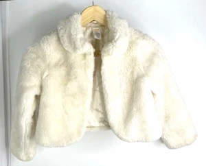 Gymboree Girl's White Furry Winter Coat. Size S (5-6) - Picture 1 of 3