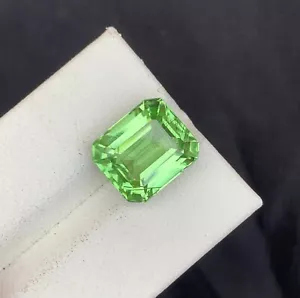 Rutile Peridot Natural Cut Loose Gemstone From Pakistan 9.30 Carat - Picture 1 of 8
