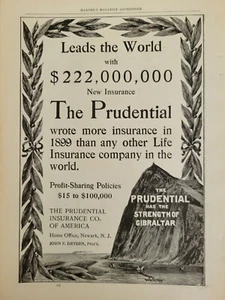 1900 Prudential insurance company of America leads the world. vintage ad - Picture 1 of 1