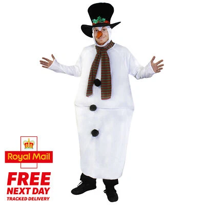 ILOVEFANCYDRESS FAT SNOWMAN CHRISTMAS FANCY DRESS COSTUME HAT XMAS PARTY FUNNY NOVELTY SUIT