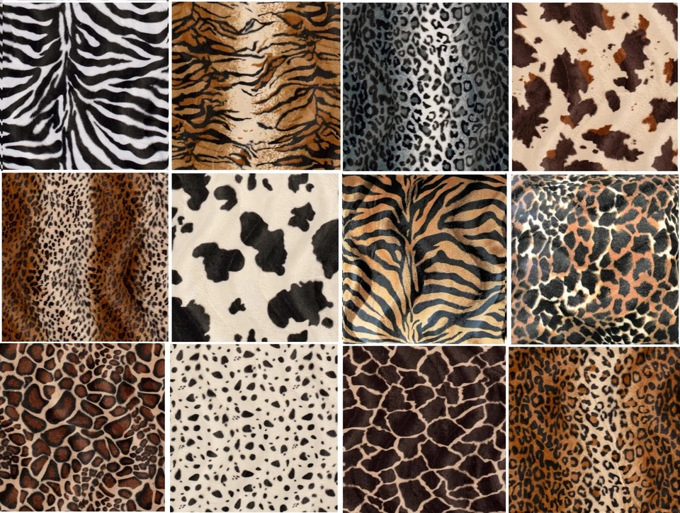 Fellimitat. Meterware Verschiedene Designs. Tierfelle Deko Stoffe Plüsch Velboa - Bild 1 von 1