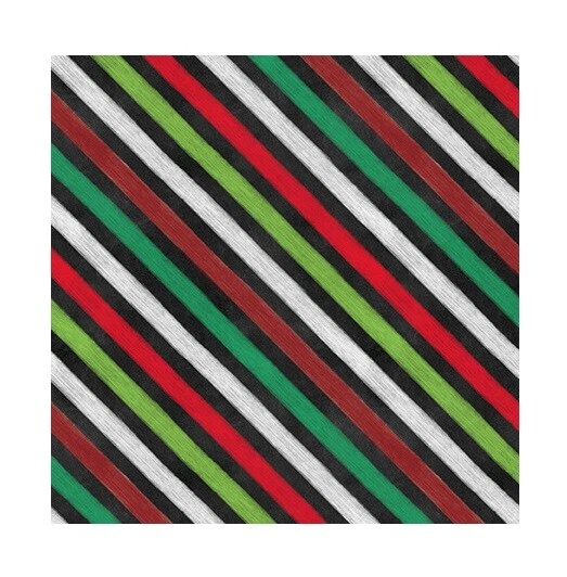 Tela de Navidad | Muérdago Mágico Rojo y Verde Raya Diagonal | PATIO en Blanco Foto 1 de 1