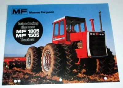 Massey Ferguson MF 1805 & MF 1505 4x4 Tractor Sales Brochure Literature Ad 1974 - Image 1 of 3