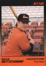 1989 Hagerstown Suns Star #1 Dave Bettendorf
