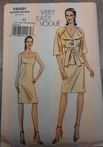 V 8491 Vogue Patterns Schnittmuster Kombination  US 14-22/ D 40-48 unbenutzt  - Bild 1 von 2