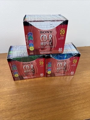 Sony CD-R Music 80 Min Qty 55 Slim Jewel Cases 20CRM80LX2 | Walkman - Open Box - Image 1 of 3