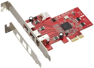 Expert-oriented interface board IEEE1394b PCI-E LowProfile compatible IEEE1394B- - Photo 1/3
