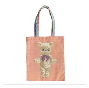 Last One* Nathalie Lete Regular Size Tote Bag! Tapestry Fabric. BEAR Print! New! - Picture 1 of 2