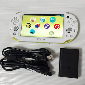 SONY PlayStation PS Vita White Lime green console PCH-2000 Tested Import Japan
