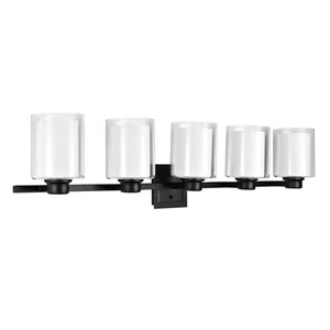 Design House 556175 Oslo 5 Light 10" Tall Wall Sconce - Black - Picture 1 of 10