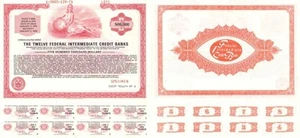 Twelve Federal Intermediate Credit Banks - 1974 dated $500,000 Specimen Bond - - Picture 1 of 1