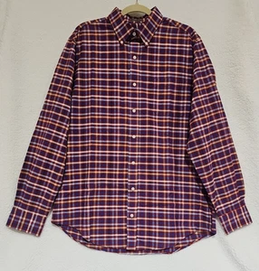 Camicia uomo alta con bottoni Saddlebred XLT rossa bl marrone a quadri antirughe - Foto 1 di 3