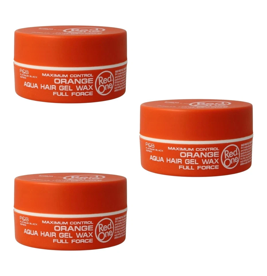 RedOne Aqua Hair Gel Wax Full Force Orange 150ml – 3er Pack – Starker Halt - Bild 1 von 1