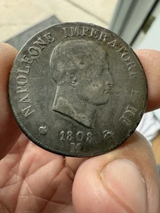 1808M Italy Kingdom Of Napoleon 5 Lire - Picture 1 of 9