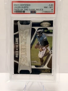 2021 Certified Jalen Hurts Piece Of The Game Relics #JH 61/249 PSA NM-MT/8 - Bild 1 von 2