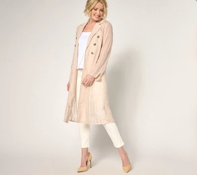 Chaqueta para mujer Dennis Basso talla XL regular pura geométrica doble marrón A6444382 Foto 1 de 4