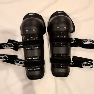 MSR Motorcycle Motocross Knee & Shin Guards Adjustable Black - Picture 1 of 7